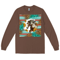 Chestnut western mustang horse Long Sleeve Tee - LillyAllenDesigns