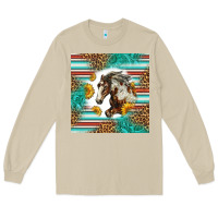 Mushroom western mustang horse Long Sleeve Tee - LillyAllenDesigns