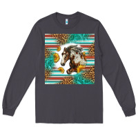 Smoke western mustang horse Long Sleeve Tee - LillyAllenDesigns