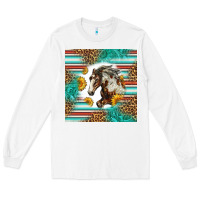 White western mustang horse Long Sleeve Tee - LillyAllenDesigns