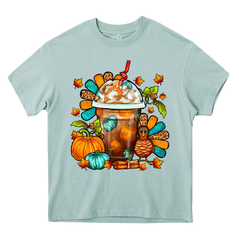 Thanksgiving Frappe Coffee Heavy Core Tee by FaDigitalArtStudio | Teevron
