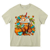 Mossy Thanksgiving Frappe Coffee Heavy Core Tee - FaDigitalArtStudio