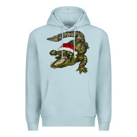 Blue Mist Christmas alligator Premium Hoodie - BarkalooDesign