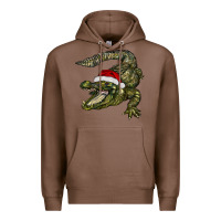Chestnut Christmas alligator Premium Hoodie - BarkalooDesign