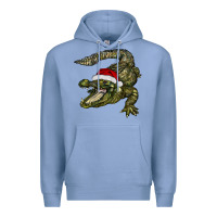 Colony Blue Christmas alligator Premium Hoodie - BarkalooDesign