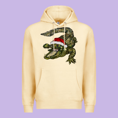 Christmas Alligator Premium Hoodie Designed By Barkaloodesign