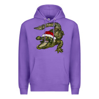 Purple Christmas alligator Premium Hoodie - BarkalooDesign