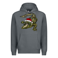 Rock Christmas alligator Premium Hoodie - BarkalooDesign
