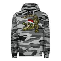 Slate Camo Christmas alligator Premium Hoodie - BarkalooDesign
