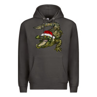 Smoke Christmas alligator Premium Hoodie - BarkalooDesign