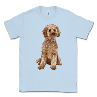 Dusty Blue cockapoo Classic Tee - RanaPortraitStore