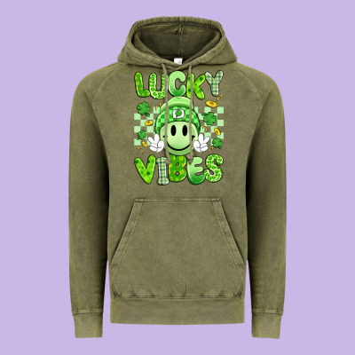 Lucky Vibes Vintage Hoodie Designed By Artiststas