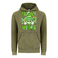 Vintage Olive lucky vibes Vintage Hoodie - Artiststas