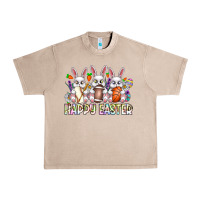 French Oak Happy Easter Spot Rabbit Urban Heavy Tee - CowhideDigitalArt