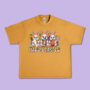 Happy Easter Spot Rabbit Urban Heavy Tee Designed By Cowhidedigitalart