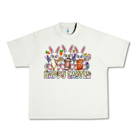Pistachio Happy Easter Spot Rabbit Urban Heavy Tee - CowhideDigitalArt