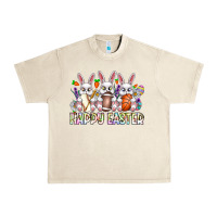 Sandshell Happy Easter Spot Rabbit Urban Heavy Tee - CowhideDigitalArt