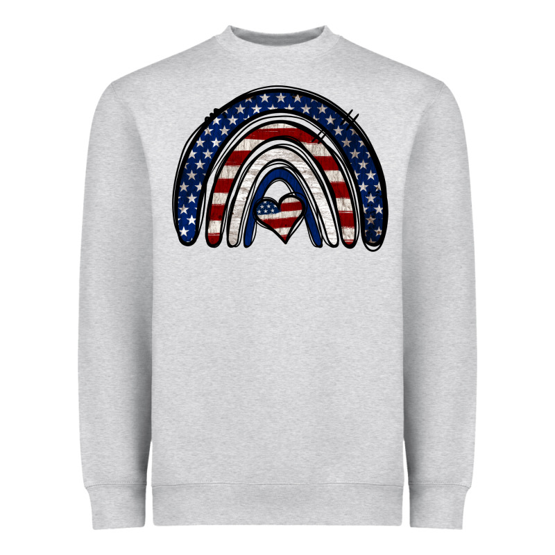 Usa American Flag Rainbow Heavyweight Sweatshirt by Jasminsmagicworld | Teevron