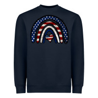 Navy USA American Flag Rainbow Heavyweight Sweatshirt - Jasminsmagicworld