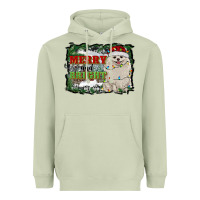 Matcha merry and bright pomeranian Heavyweight Hoodie - RanaPortraitStore