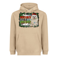 Mushroom merry and bright pomeranian Heavyweight Hoodie - RanaPortraitStore