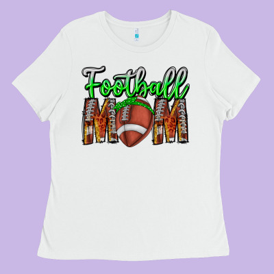 Football Mom Ladies Tee Designed By Cowhidedigitalart