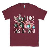 Burgundy I dig Easter Day Classic Tee - OliviaCreatesArt