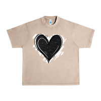 French Oak black glitter heart Urban Heavy Tee - Jasminsmagicworld