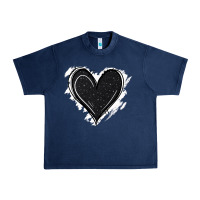 Navy black glitter heart Urban Heavy Tee - Jasminsmagicworld