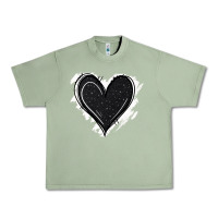 Oil Green black glitter heart Urban Heavy Tee - Jasminsmagicworld