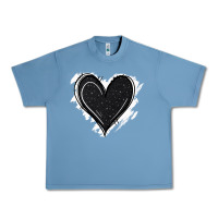 Pebble Blue black glitter heart Urban Heavy Tee - Jasminsmagicworld