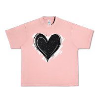 Salmon black glitter heart Urban Heavy Tee - Jasminsmagicworld