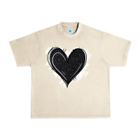 Sandshell black glitter heart Urban Heavy Tee - Jasminsmagicworld