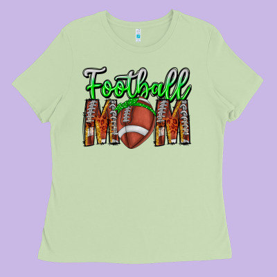 Football Mom Ladies Tee Designed By Cowhidedigitalart