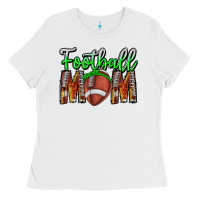 White football mom Ladies Tee - CowhideDigitalArt