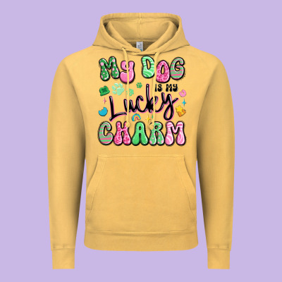 My Dog Is My Lucky Charm Vintage Hoodie Designed By Artiststas