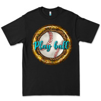 Black baseball with sunflower round earrings Premium Tee - BundleAndBundleShop