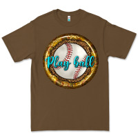 Cacao baseball with sunflower round earrings Premium Tee - BundleAndBundleShop