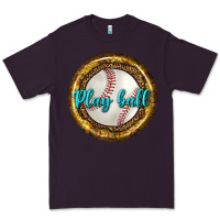 Plum baseball with sunflower round earrings Premium Tee - BundleAndBundleShop