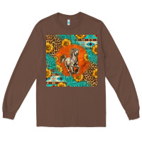 Chestnut western percheron horse Long Sleeve Tee - LillyAllenDesigns