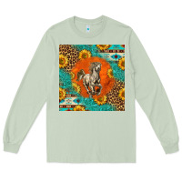 Matcha western percheron horse Long Sleeve Tee - LillyAllenDesigns