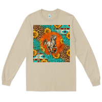 Mushroom western percheron horse Long Sleeve Tee - LillyAllenDesigns