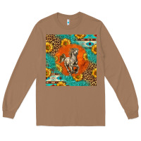 Toasted Coconut western percheron horse Long Sleeve Tee - LillyAllenDesigns