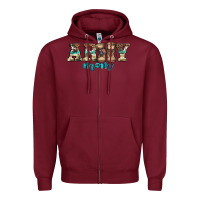 Burgundy western camo pattern army mom Zipper Hoodie - Jasminsmagicworld