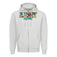 Dove Grey western camo pattern army mom Zipper Hoodie - Jasminsmagicworld
