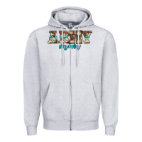 Heather Grey western camo pattern army mom Zipper Hoodie - Jasminsmagicworld
