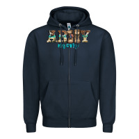 Navy western camo pattern army mom Zipper Hoodie - Jasminsmagicworld