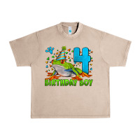 French Oak birthday boy frog age 4 Urban Heavy Tee - LillyAllenDesigns