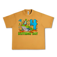 Peanut Butter birthday boy frog age 4 Urban Heavy Tee - LillyAllenDesigns