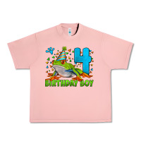 Salmon birthday boy frog age 4 Urban Heavy Tee - LillyAllenDesigns